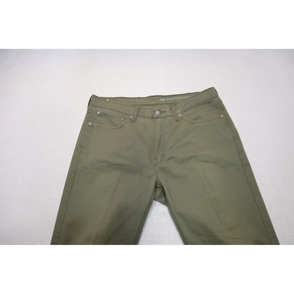 Levi's 541 Athletic Taper Men 36x30 Olive Green Performance Stretch Pants EUC
